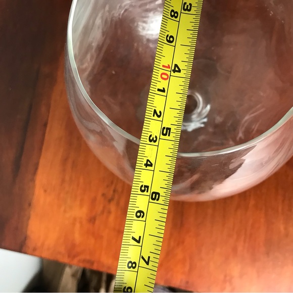 Vintage mcm clear glass empoli optic fishbowl pitcher - Picture 4 of 7